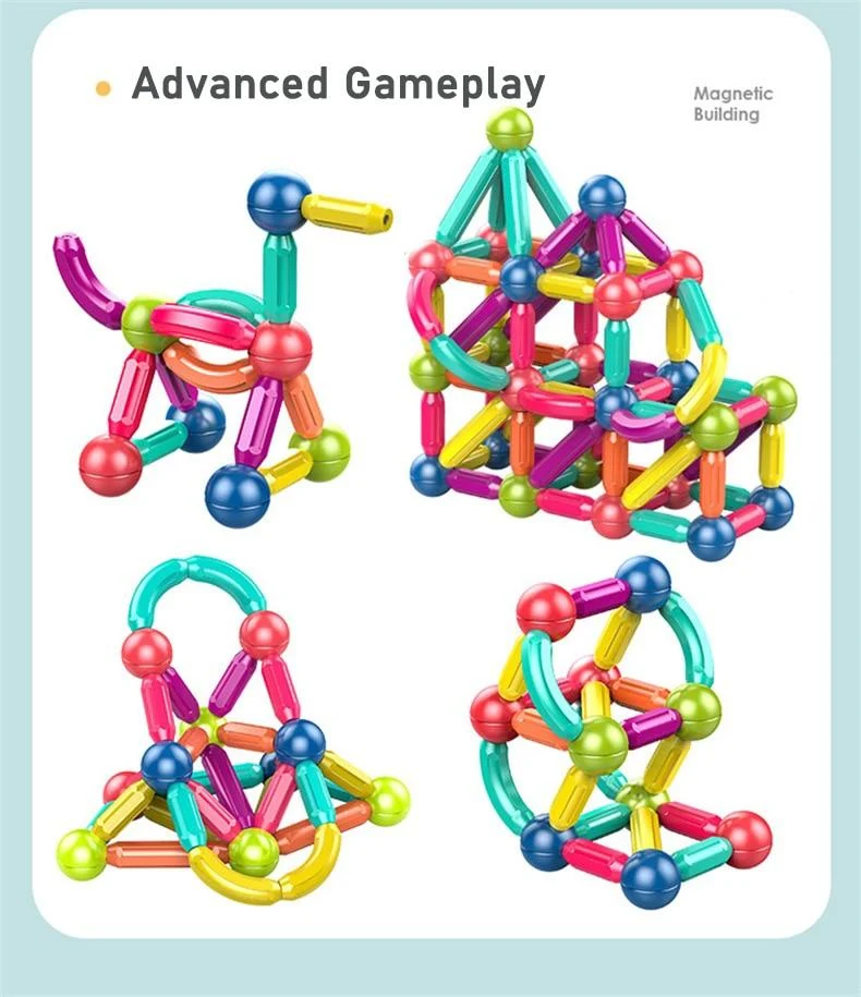 Baby Magnetische Bausteine ​​Kugeln Konstruktor Magnet Sticks Blöcke Set Montessori Spielzeug für Junge Mädchen Geburtstag Geschenk 2 bis 4 Jahre
