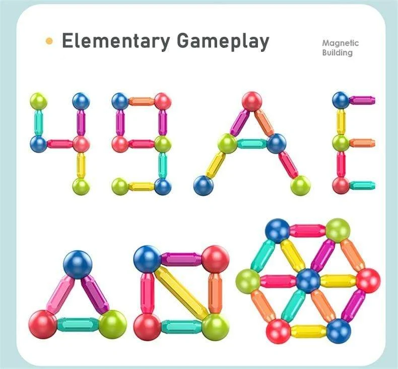 Baby Magnetische Bausteine ​​Kugeln Konstruktor Magnet Sticks Blöcke Set Montessori Spielzeug für Junge Mädchen Geburtstag Geschenk 2 bis 4 Jahre