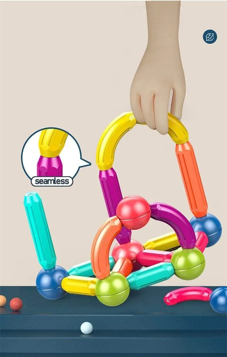 Baby Magnetische Bausteine ​​Kugeln Konstruktor Magnet Sticks Blöcke Set Montessori Spielzeug für Junge Mädchen Geburtstag Geschenk 2 bis 4 Jahre