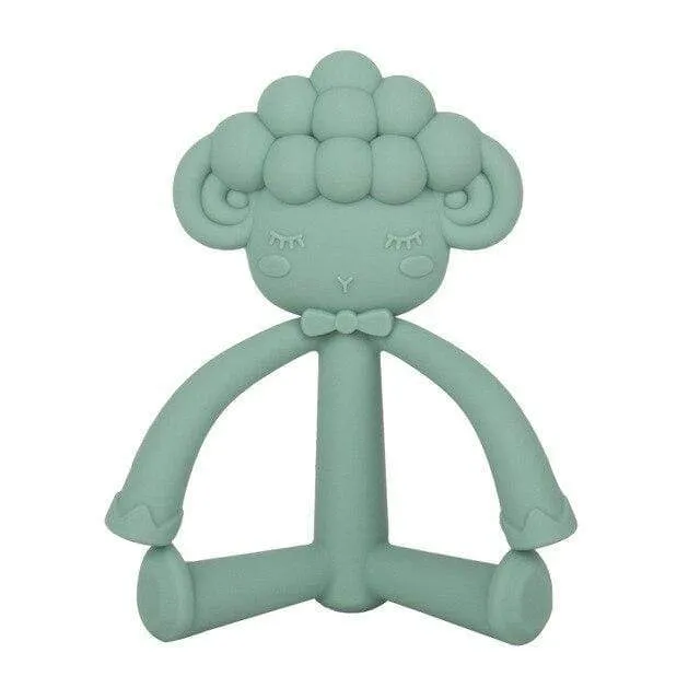 1Pcs Baby Zahnen Spielzeug Nette Cartoon Zähne Beißen Spielzeug Food Grade Silikon Säuglings Liefert Beißring Halter Baby Schnuller Beißringe