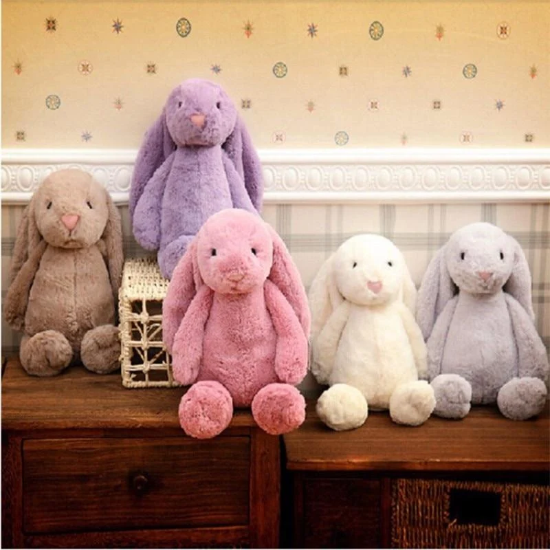 30cm Gefüllte Langohrkaninchen Weiche Plüschtiere Schlafender Niedlicher Häschen Cartoon Tierpuppen Kinder Baby Geburtstagsgeschenk
