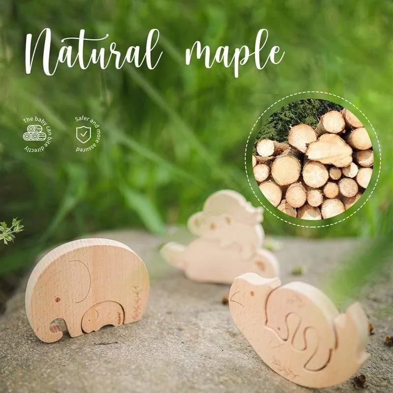Holzblöcke im nordischen Stil, Baby-Montessori-Lernspielzeug für Kinder, kreatives Tier-Puzzle, Stapelspielzeug, Konstruktorblöcke