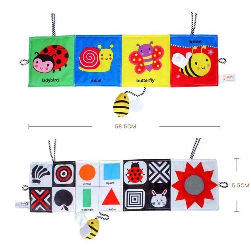 Rund um Multi-Touch-Lernspielzeug für Kleinkinder, doppelt, bunt, Neugeborenenbett, Stoßstange, Krippenspielzeug, frühes Lernen, Babyspielzeug, 0–12 Monate
