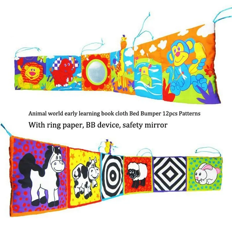 Rund um Multi-Touch-Lernspielzeug für Kleinkinder, doppelt, bunt, Neugeborenenbett, Stoßstange, Krippenspielzeug, frühes Lernen, Babyspielzeug, 0–12 Monate