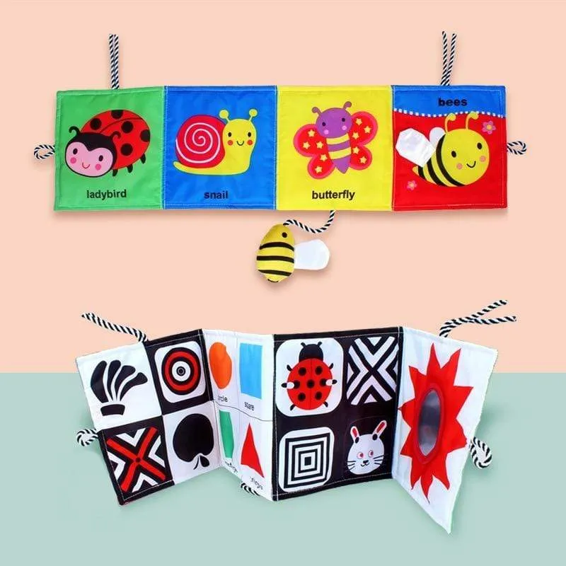 Rund um Multi-Touch-Lernspielzeug für Kleinkinder, doppelt, bunt, Neugeborenenbett, Stoßstange, Krippenspielzeug, frühes Lernen, Babyspielzeug, 0–12 Monate