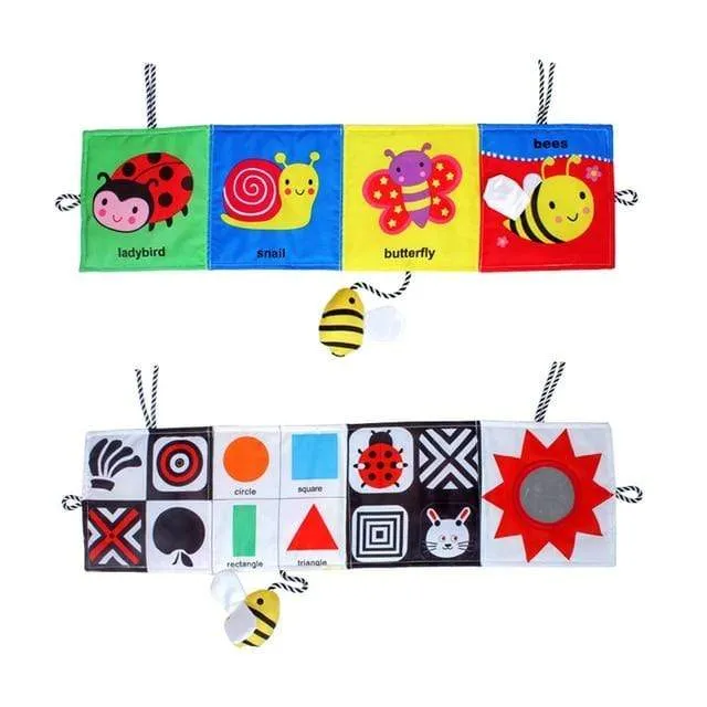 Rund um Multi-Touch-Lernspielzeug für Kleinkinder, doppelt, bunt, Neugeborenenbett, Stoßstange, Krippenspielzeug, frühes Lernen, Babyspielzeug, 0–12 Monate