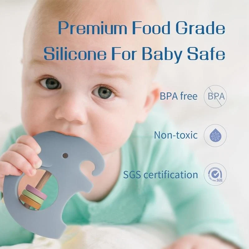 1PCS Baby Silikon Rassel Koala Spielzeug Baby Beißring Spielen Gym Montessori Lebensmittel Grade Kinderwagen Bett Glocke Schnuller Pädagogisches Baby ite