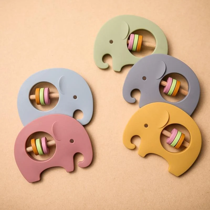 1PCS Baby Silikon Rassel Koala Spielzeug Baby Beißring Spielen Gym Montessori Lebensmittel Grade Kinderwagen Bett Glocke Schnuller Pädagogisches Baby ite