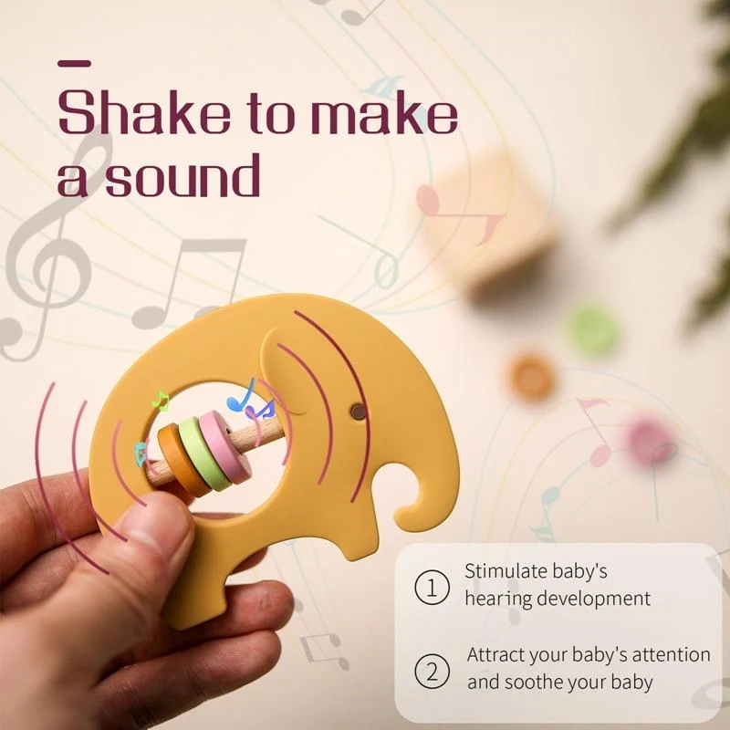 1PCS Baby Silikon Rassel Koala Spielzeug Baby Beißring Spielen Gym Montessori Lebensmittel Grade Kinderwagen Bett Glocke Schnuller Pädagogisches Baby ite