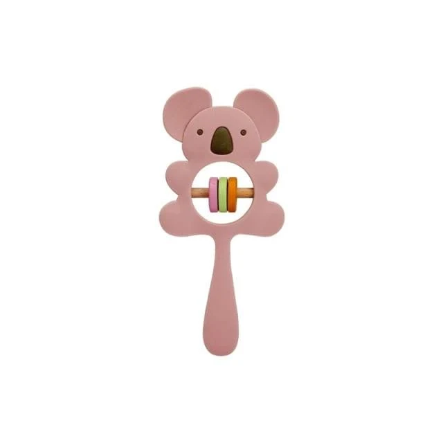 1PCS Baby Silikon Rassel Koala Spielzeug Baby Beißring Spielen Gym Montessori Lebensmittel Grade Kinderwagen Bett Glocke Schnuller Pädagogisches Baby ite