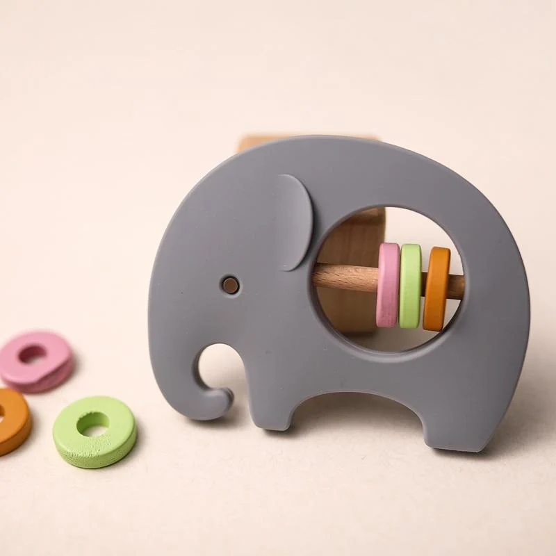 1PCS Baby Silikon Rassel Koala Spielzeug Baby Beißring Spielen Gym Montessori Lebensmittel Grade Kinderwagen Bett Glocke Schnuller Pädagogisches Baby ite
