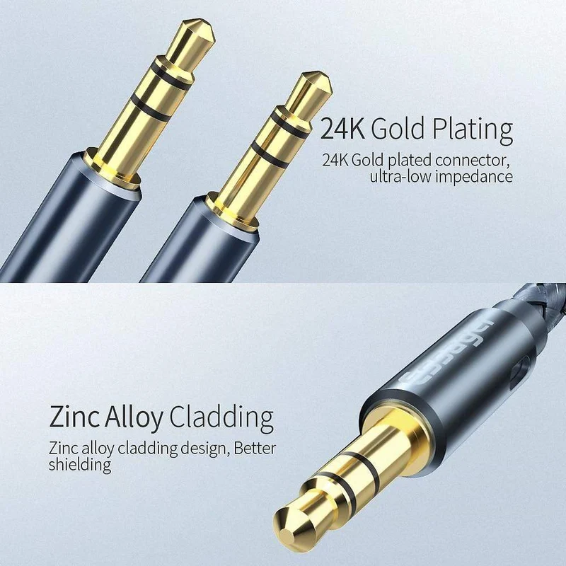 Essager Aux-Kabel, Lautsprecherkabel, 3.5-mm-Klinken-Audiokabel für Auto-Kopfhörer-Adapter, männlicher Klinkenstecker auf Klinkenstecker, 3.5-mm-Kabel für Samsung Xiaomi