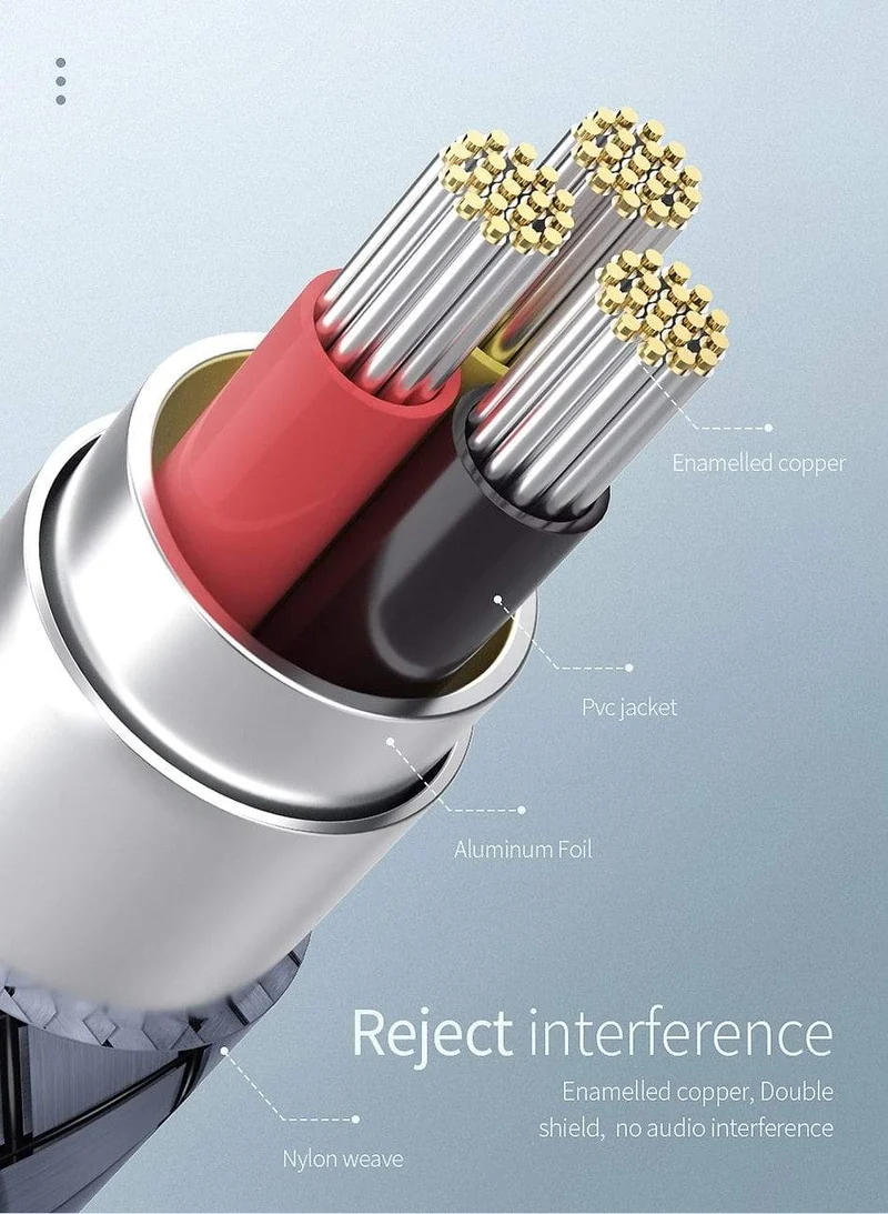 Essager Aux-Kabel, Lautsprecherkabel, 3.5-mm-Klinken-Audiokabel für Auto-Kopfhörer-Adapter, männlicher Klinkenstecker auf Klinkenstecker, 3.5-mm-Kabel für Samsung Xiaomi