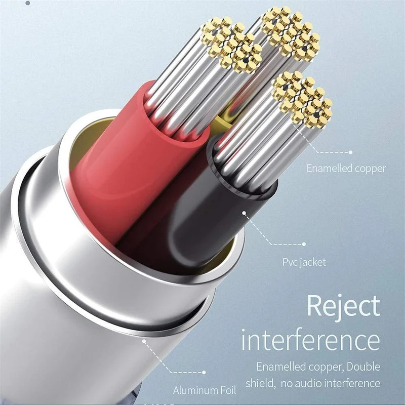 Essager Aux-Kabel, Lautsprecherkabel, 3.5-mm-Klinken-Audiokabel für Auto-Kopfhörer-Adapter, männlicher Klinkenstecker auf Klinkenstecker, 3.5-mm-Kabel für Samsung Xiaomi