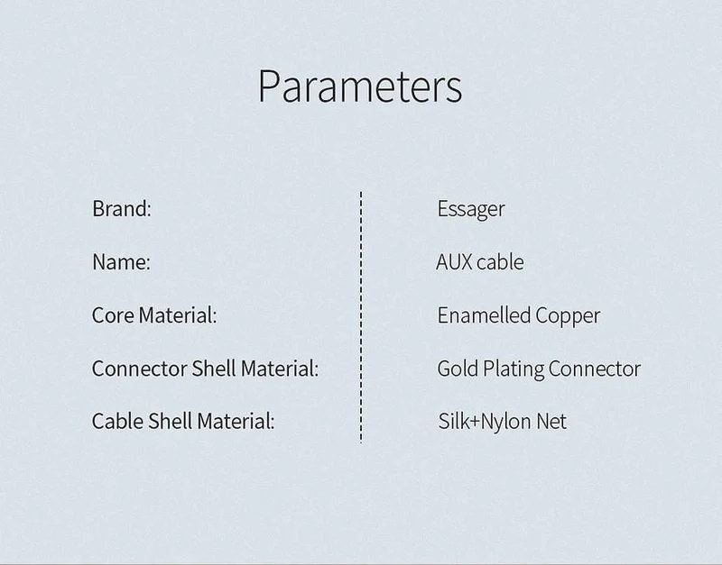 Essager Aux-Kabel, Lautsprecherkabel, 3.5-mm-Klinken-Audiokabel für Auto-Kopfhörer-Adapter, männlicher Klinkenstecker auf Klinkenstecker, 3.5-mm-Kabel für Samsung Xiaomi