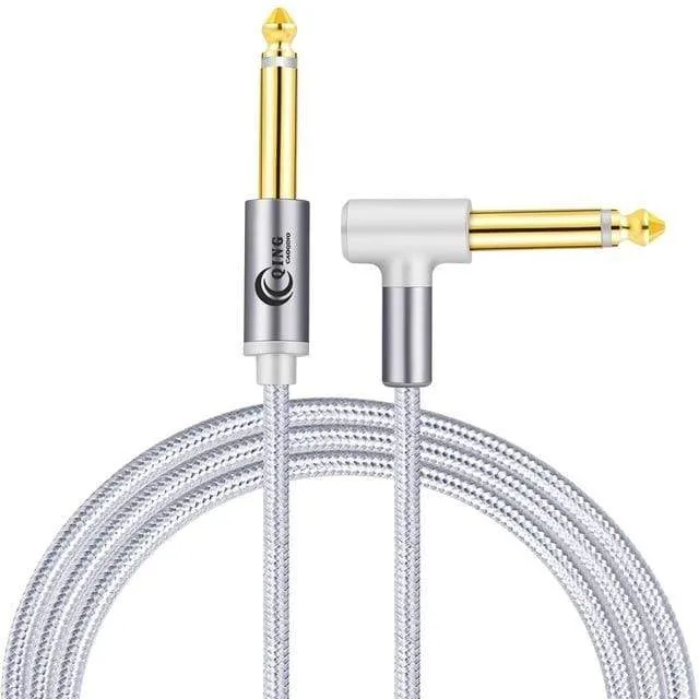 Gitarrenkabel, 6.5-mm-Klinkenstecker, Audiokabel, geflochtenes Nylon, 6.35-Zoll-Gitarreninstrumentenkabel für E-Gitarren-Mischverstärker, 6.35-mm-Kabel