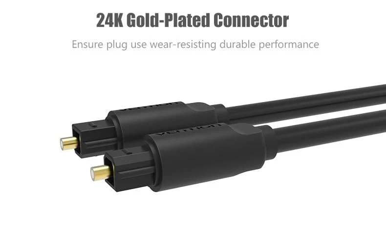 Vention Glasfaser-Audiokabel, Toslink-Digital-SPDIF-Kabel, 1 m, 2 m, 3 m, 5 m, für Blu-ray-CD-DVD-Player Xbox 360 PS3 Mini Disc AV ne