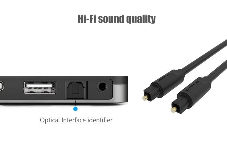 Vention Glasfaser-Audiokabel, Toslink-Digital-SPDIF-Kabel, 1 m, 2 m, 3 m, 5 m, für Blu-ray-CD-DVD-Player Xbox 360 PS3 Mini Disc AV ne
