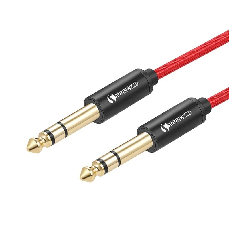 6.35 mm auf 6.35 mm Stereokabel 1/4 Zoll männlich TRS Lautsprecher Verstärker Gitarrenkabel 1 m 2 m 3 m 5 m für Gitarrenmixer Verstärker Bass 6.5 mm Audio