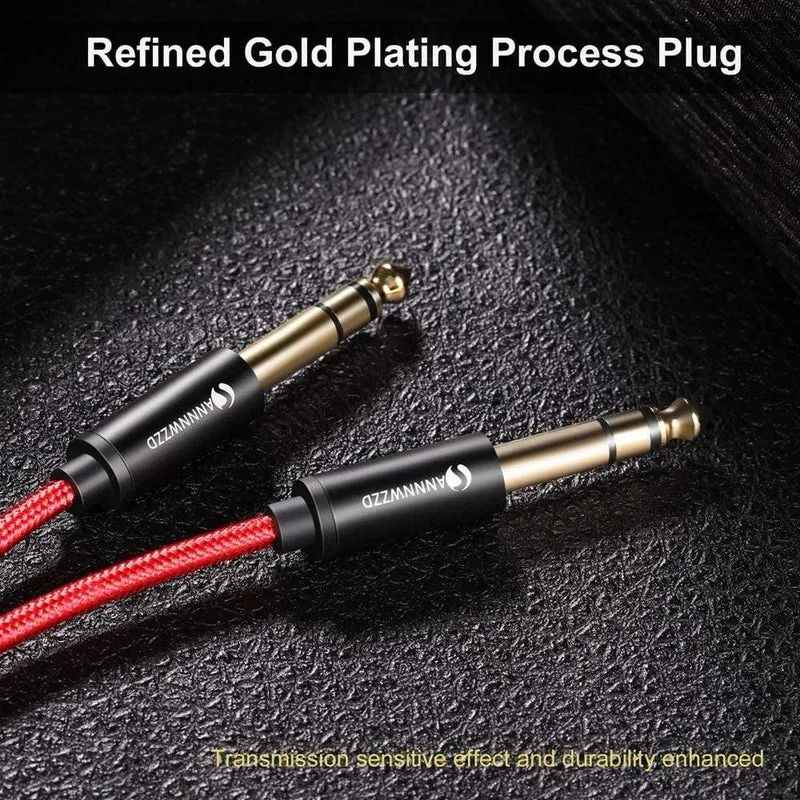 6.35 mm auf 6.35 mm Stereokabel 1/4 Zoll männlich TRS Lautsprecher Verstärker Gitarrenkabel 1 m 2 m 3 m 5 m für Gitarrenmixer Verstärker Bass 6.5 mm Audio