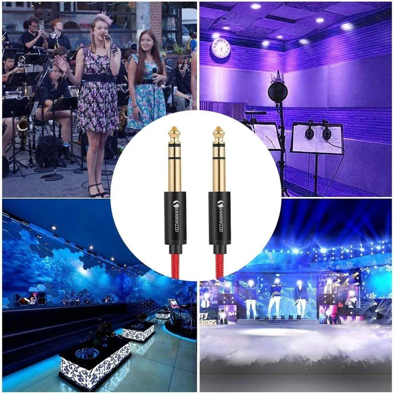 6.35 mm auf 6.35 mm Stereokabel 1/4 Zoll männlich TRS Lautsprecher Verstärker Gitarrenkabel 1 m 2 m 3 m 5 m für Gitarrenmixer Verstärker Bass 6.5 mm Audio