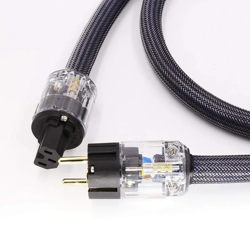 Hi-End 4Square HiFi-Audio EU/US-Netzkabel, Netzkabel aus reinem Kupfer