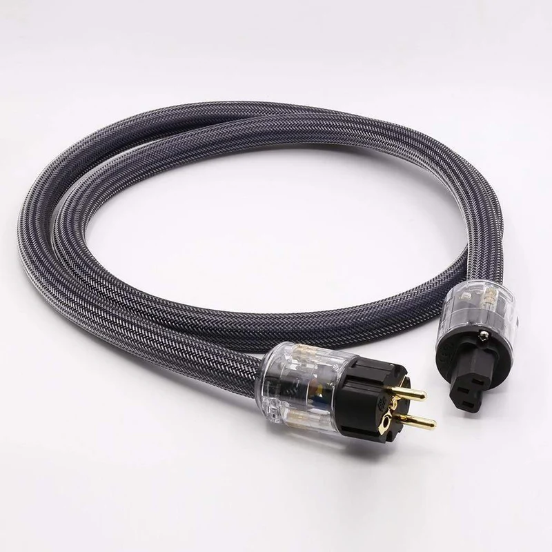 Hi-End 4Square HiFi-Audio EU/US-Netzkabel, Netzkabel aus reinem Kupfer