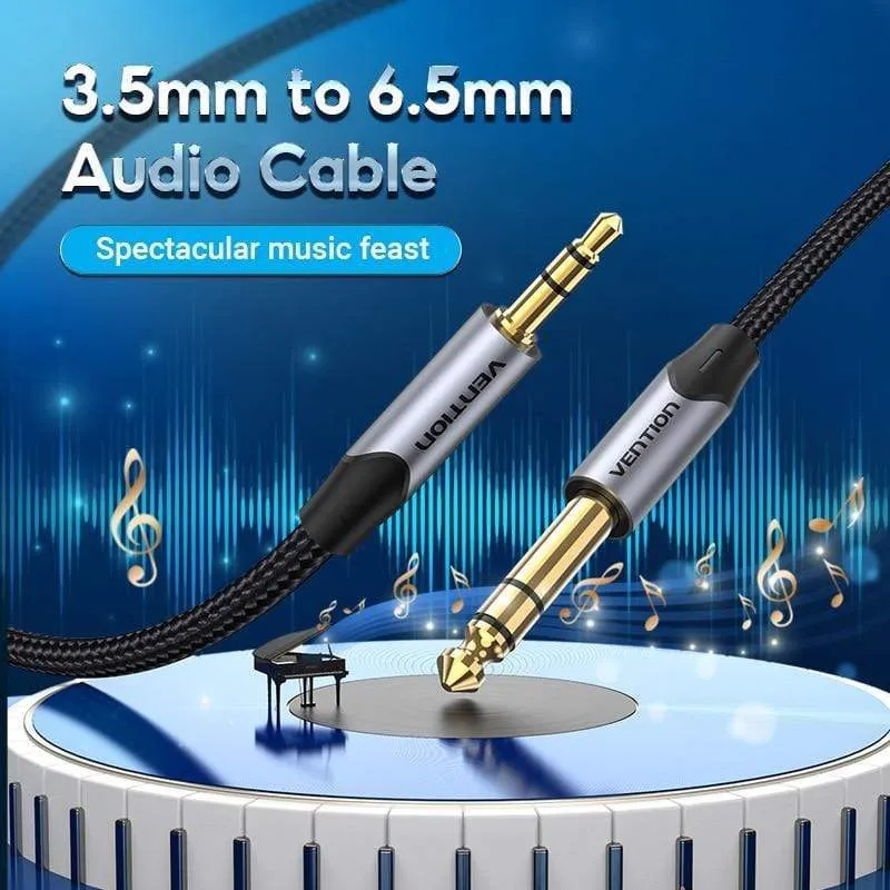 Vention 3.5 mm auf 6.35 mm Adapter Aux-Kabel für Mischverstärker Vergoldet 3.5 Klinke auf 6.5 Klinke 0.5 m 3 m 5 m Aux Cabo Stecker auf Stecker