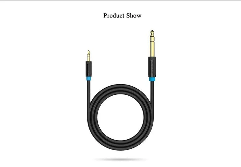 Vention 3.5 mm auf 6.35 mm Adapter Aux-Kabel für Mischverstärker Vergoldet 3.5 Klinke auf 6.5 Klinke 0.5 m 3 m 5 m Aux Cabo Stecker auf Stecker
