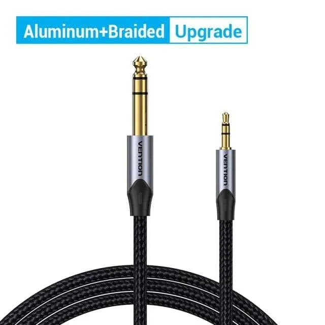 Vention 3.5 mm auf 6.35 mm Adapter Aux-Kabel für Mischverstärker Vergoldet 3.5 Klinke auf 6.5 Klinke 0.5 m 3 m 5 m Aux Cabo Stecker auf Stecker