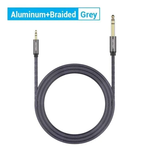 Vention 3.5 mm auf 6.35 mm Adapter Aux-Kabel für Mischverstärker Vergoldet 3.5 Klinke auf 6.5 Klinke 0.5 m 3 m 5 m Aux Cabo Stecker auf Stecker