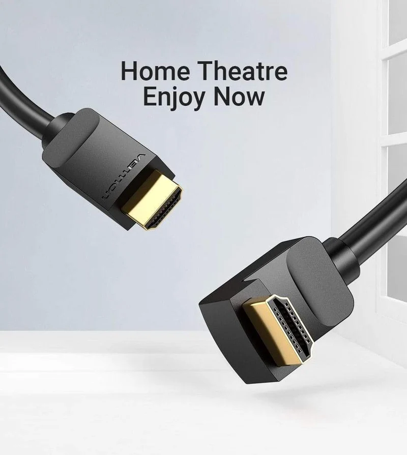 Vention HDMI-Kabel 4K HDMI 2.0-Kabel HDMI 90/270-Grad-Winkeladapter für Apple TV PS4 Splitter Video Audio 90-Grad-HDMI-Kabel
