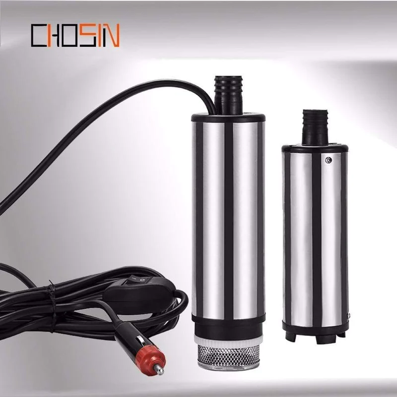 12l/min 38/51MM DC elektrische Tauchpumpe zum Pumpen von Dieselöl, Wasser, Kraftstoffförderpumpe, Ölsaugpumpe, 12 24 V Volt