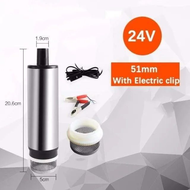 12l/min 38/51MM DC elektrische Tauchpumpe zum Pumpen von Dieselöl, Wasser, Kraftstoffförderpumpe, Ölsaugpumpe, 12 24 V Volt