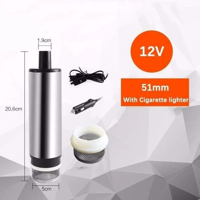 12l/min 38/51MM DC elektrische Tauchpumpe zum Pumpen von Dieselöl, Wasser, Kraftstoffförderpumpe, Ölsaugpumpe, 12 24 V Volt