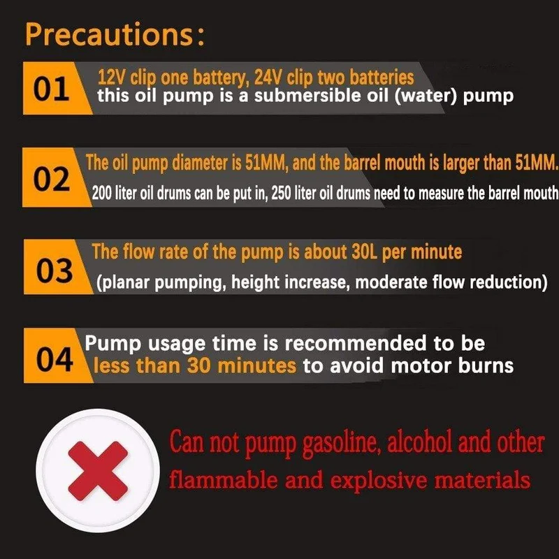 12l/min 38/51MM DC elektrische Tauchpumpe zum Pumpen von Dieselöl, Wasser, Kraftstoffförderpumpe, Ölsaugpumpe, 12 24 V Volt