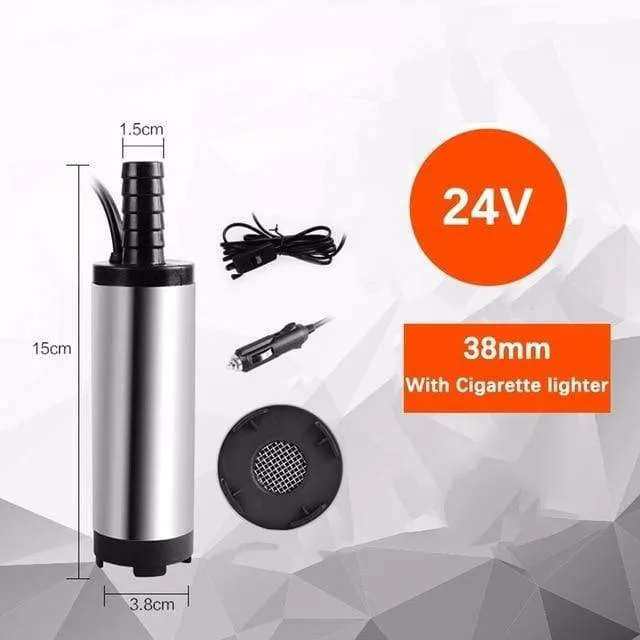 12l/min 38/51MM DC elektrische Tauchpumpe zum Pumpen von Dieselöl, Wasser, Kraftstoffförderpumpe, Ölsaugpumpe, 12 24 V Volt