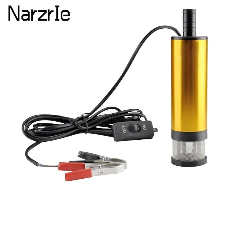 Mini Auto Ölpumpe Elektrische DC 12V 24V Zum Pumpen von Dieselöl Wasser Tauch Aluminiumlegierung Shell 12L / min Kraftstoffförderpumpe
