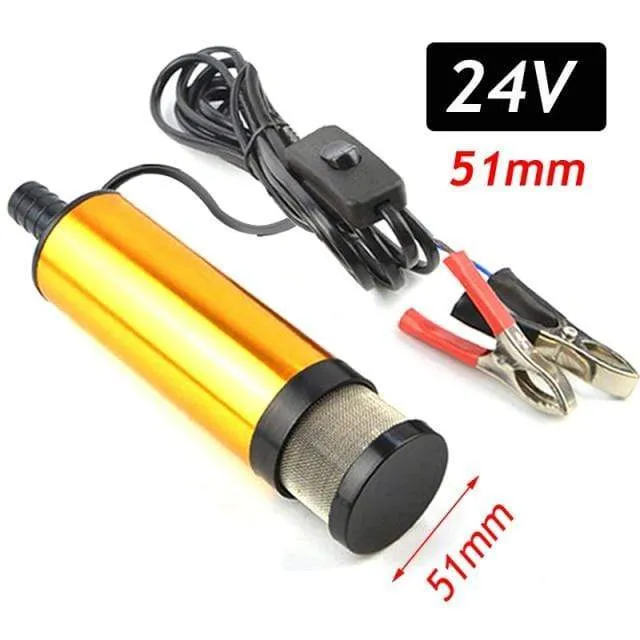 Mini Auto Ölpumpe Elektrische DC 12V 24V Zum Pumpen von Dieselöl Wasser Tauch Aluminiumlegierung Shell 12L / min Kraftstoffförderpumpe