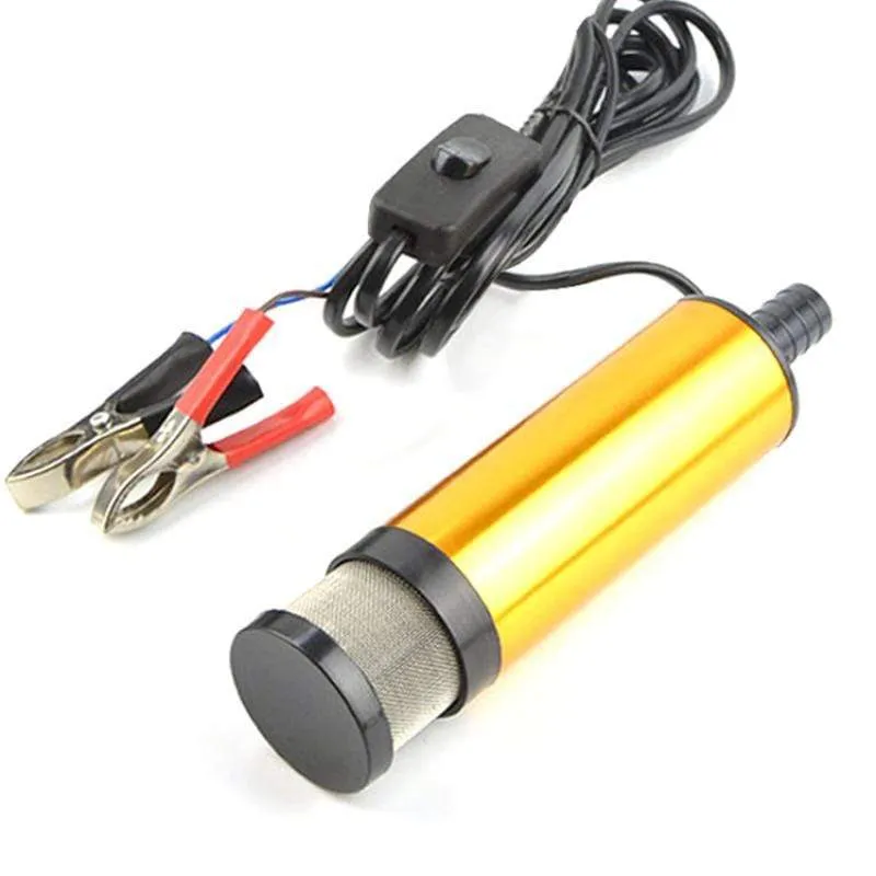 Mini Auto Ölpumpe Elektrische DC 12V 24V Zum Pumpen von Dieselöl Wasser Tauch Aluminiumlegierung Shell 12L / min Kraftstoffförderpumpe