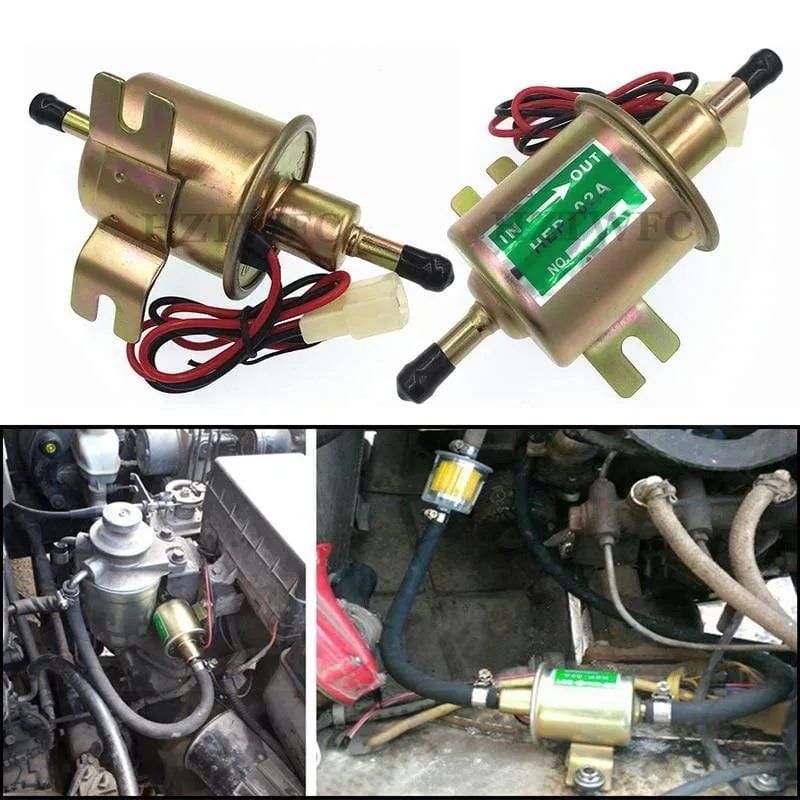 12V Elektrische Kraftstoffpumpe Niederdruck Bolzen Befestigungsdraht Universal Diesel Benzin Benzin HEP-02A Für Auto Vergaser Motorrad ATV