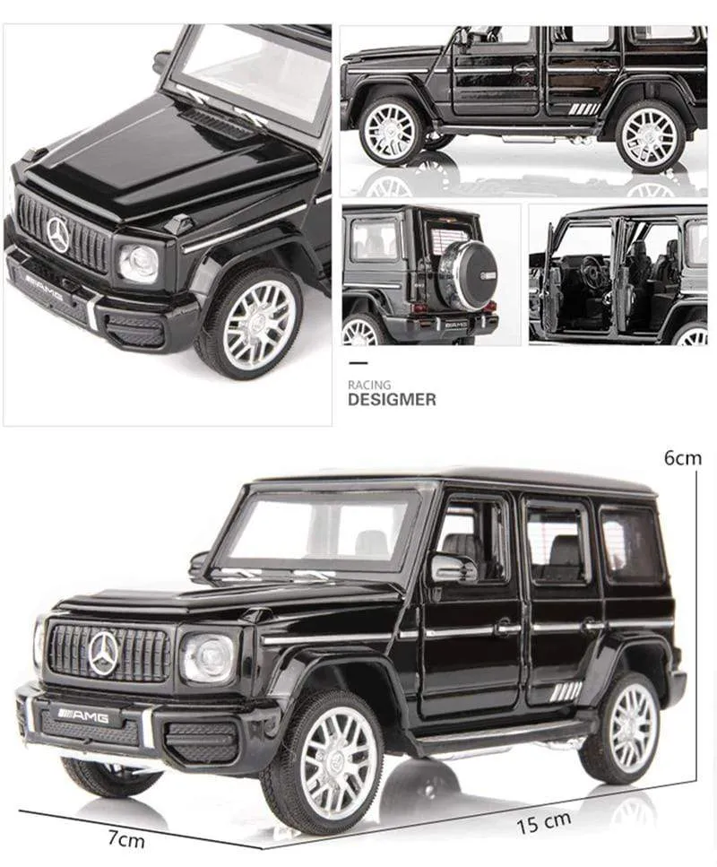 1:32 Benzs G63 SUV Legierung Automodell Druckguss Metall Geländewagen Spielzeugauto Modell Simulation Sound Licht Sammlung Kinder Spielzeug Geschenk