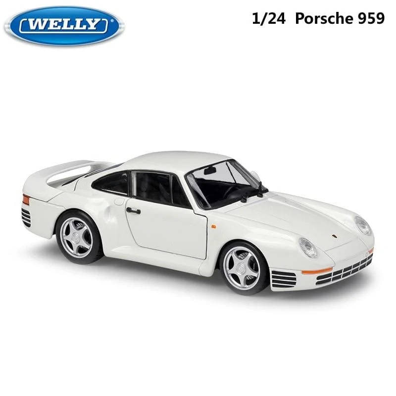 Simulator Welly Druckguss-Modellauto im Maßstab 1:24 Porsche 959 Klassischer Sportwagen Rennspielzeugauto aus Metalllegierung für die Geschenksammlung eines Jungen