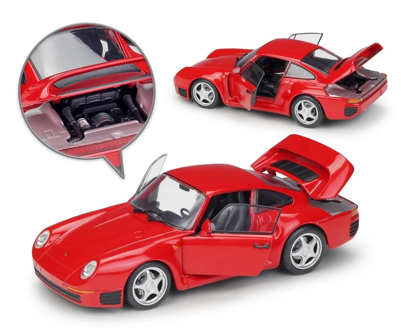 Simulator Welly Druckguss-Modellauto im Maßstab 1:24 Porsche 959 Klassischer Sportwagen Rennspielzeugauto aus Metalllegierung für die Geschenksammlung eines Jungen