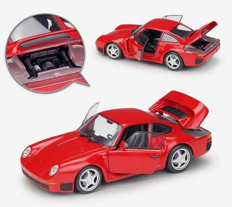 Simulator Welly Druckguss-Modellauto im Maßstab 1:24 Porsche 959 Klassischer Sportwagen Rennspielzeugauto aus Metalllegierung für die Geschenksammlung eines Jungen