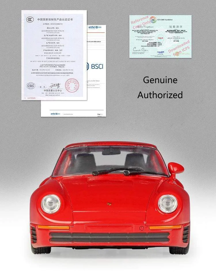 Simulator Welly Druckguss-Modellauto im Maßstab 1:24 Porsche 959 Klassischer Sportwagen Rennspielzeugauto aus Metalllegierung für die Geschenksammlung eines Jungen