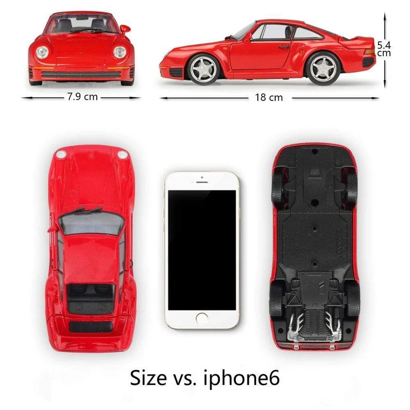 Simulator Welly Druckguss-Modellauto im Maßstab 1:24 Porsche 959 Klassischer Sportwagen Rennspielzeugauto aus Metalllegierung für die Geschenksammlung eines Jungen