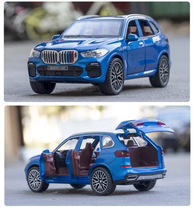 1/32 Legierung Druckguss X5 SUV Modell Spielzeug Auto Simulation Sound Licht Ziehen Tür Öffnen Spielzeug Fahrzeug Für Kinder