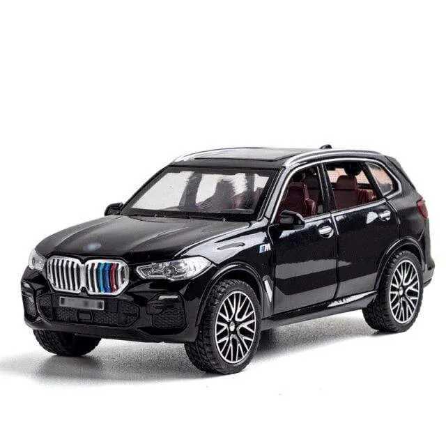 1/32 Legierung Druckguss X5 SUV Modell Spielzeug Auto Simulation Sound Licht Ziehen Tür Öffnen Spielzeug Fahrzeug Für Kinder
