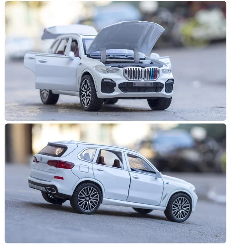 1/32 Legierung Druckguss X5 SUV Modell Spielzeug Auto Simulation Sound Licht Ziehen Tür Öffnen Spielzeug Fahrzeug Für Kinder